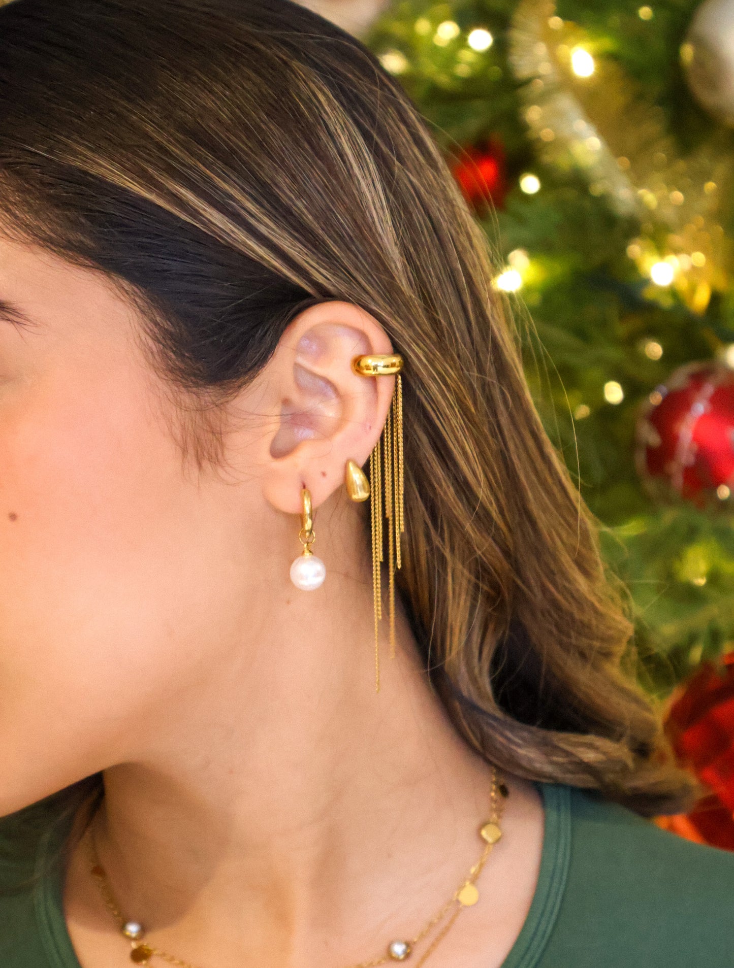 Ear cuff “CASCADA” Christmas edition