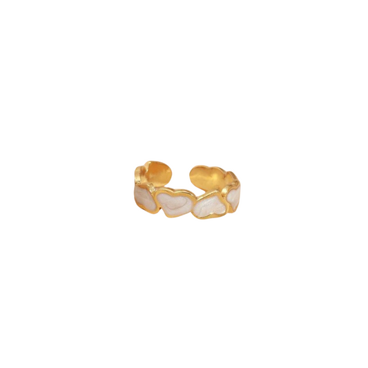 Anillo "WHITE AND GOLD"
