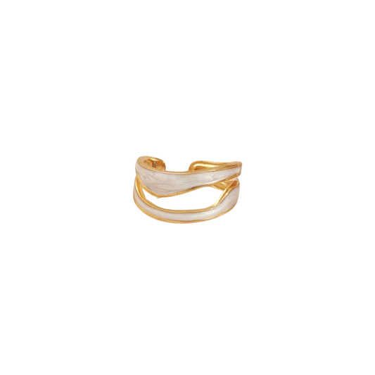 Anillo "WHITE AND GOLD 2"